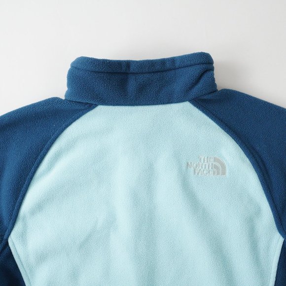 The North Face Full-Zip Fleece Jacket Outdoor Embroidered Logo Blue Women Size M - Picture 12 of 16